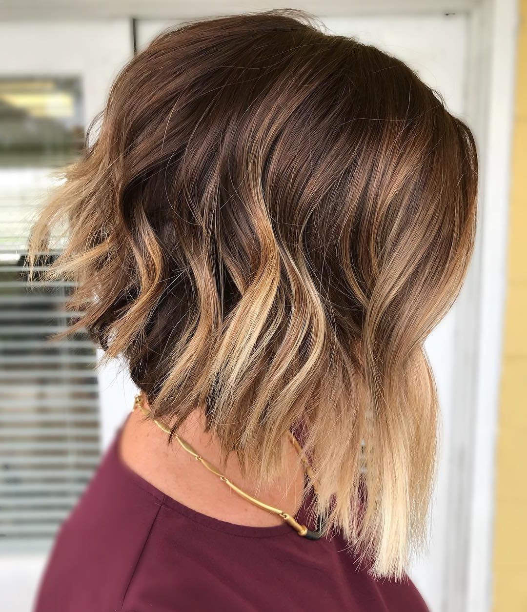 Find Your Best Bob Haircut For 2019 With Piece Y Golden Bob Hairstyles With Silver Highlights (View 9 of 20)