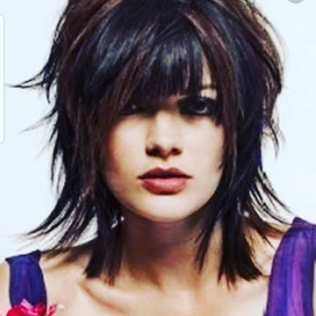 Latest Black Shag Haircuts With Feathered Bangs Within 125 Coolest Shag Haircuts For All Ages – Prochronism (View 12 of 20)