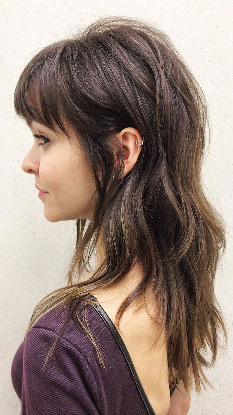 Most Recently Released Brunette Wavy Razored Shag Haircuts With Pin On Easy Hairstyles For Long Hair (View 15 of 20)