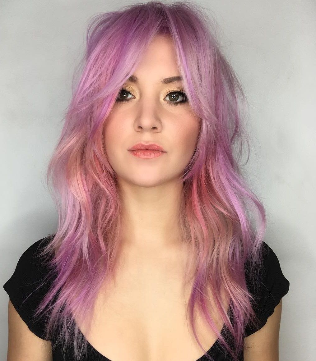 Most Up To Date Long Pastel Purple Layers Shag Haircuts In 60 Lovely Long Shag Haircuts For Effortless Stylish Looks In (View 2 of 20)