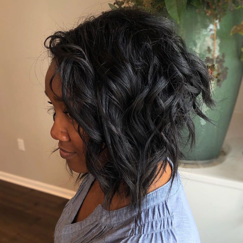 On Trend Short Hairstyles For Black Women To Flaunt In 2019 Pertaining To Newest Shiny Black Haircuts With Flicked Layers (View 4 of 20)