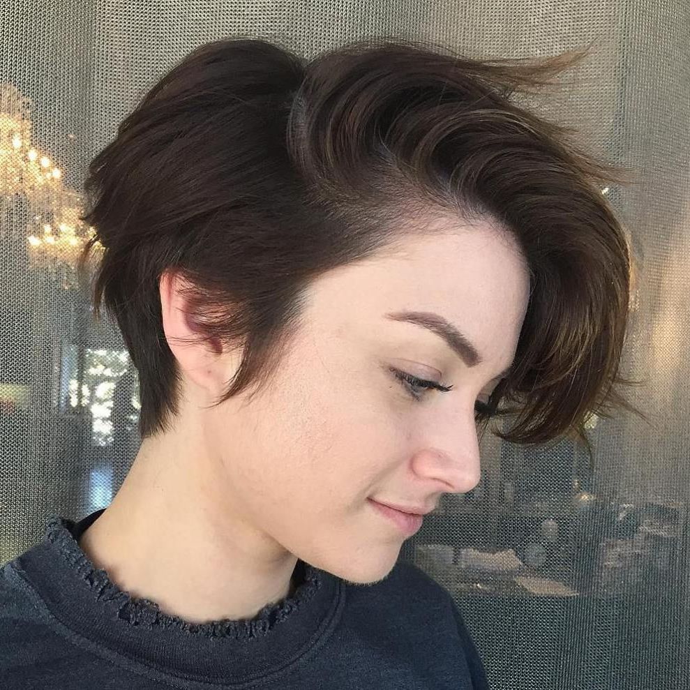 Pin On Getting Psyched!! Undercuts!! Regarding Tapered Pixie Boyish Haircuts For Round Faces (View 1 of 20)