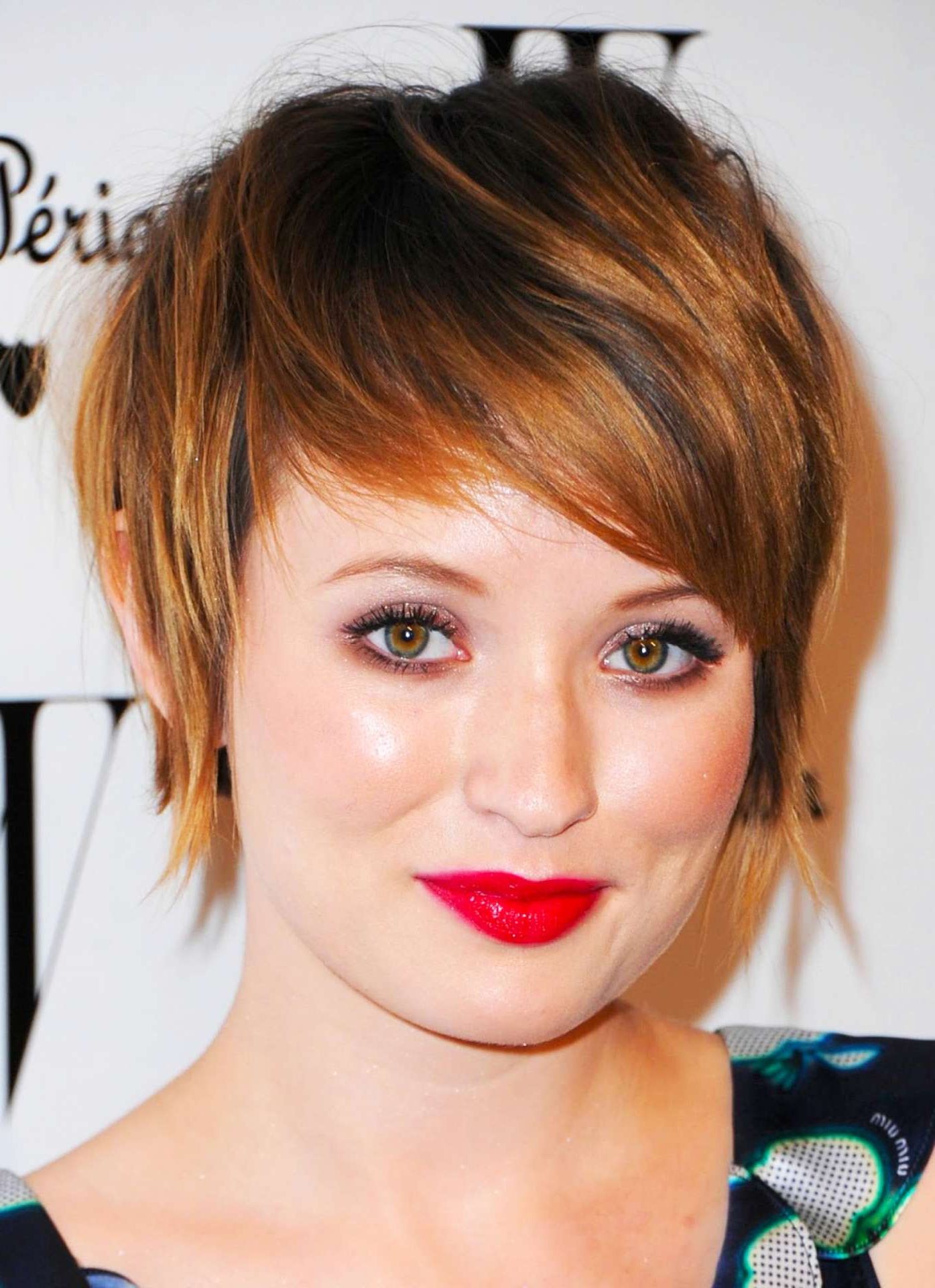 Short Hairstyle For Round Face — Classic Style : Sexy Short Regarding Short Bangs Hairstyles For Round Face Types (View 16 of 20)