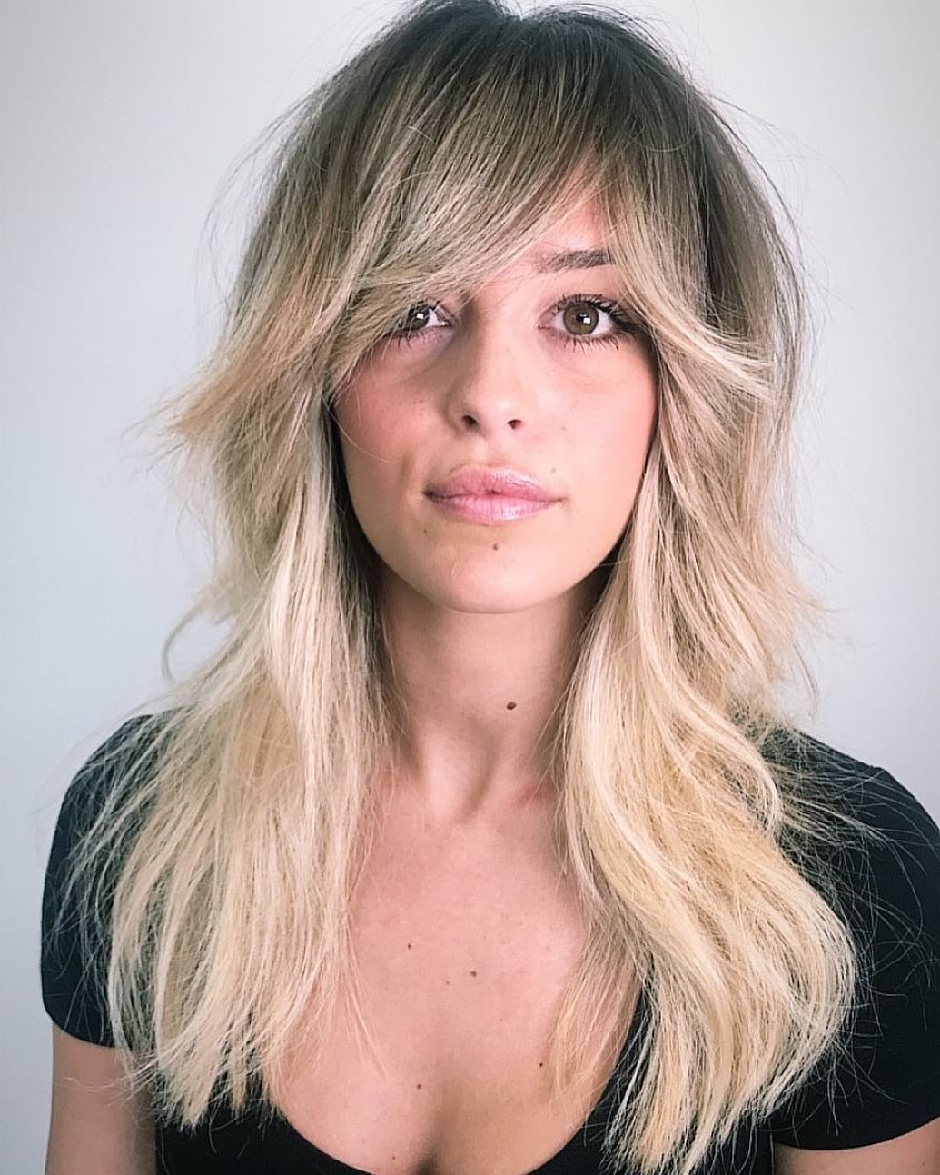 The Most Instagrammable Hairstyles With Bangs In 2019 Pertaining To Most Recently Released Long Disconnected And Highlighted Shag Haircuts (View 6 of 20)