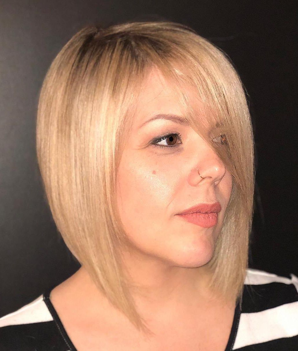 The Most Instagrammable Hairstyles With Bangs In 2019 Regarding 2017 Strawberry Blonde Bob Hairstyles With Flipped Ends (View 9 of 20)