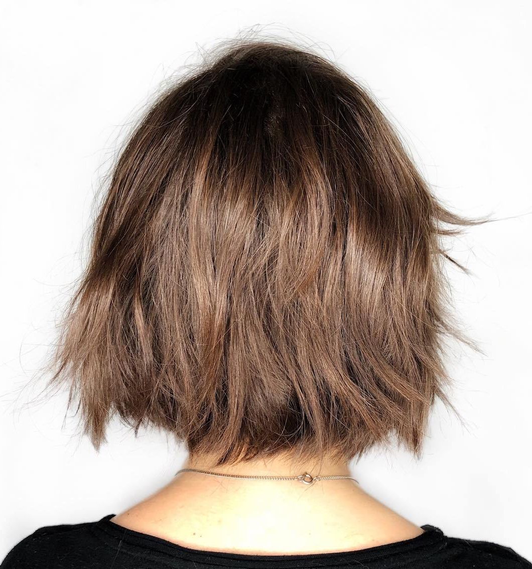 Well Liked Layered Bob Shag Haircuts With Balayage Regarding 45 Short Hairstyles For Fine Hair To Rock In  (View 18 of 20)