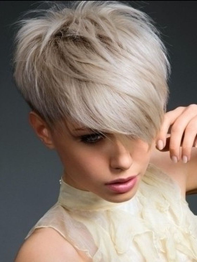 2018 Sassy Short Pixie Haircuts With Bangs Regarding Funky Short Pixie Haircut With Long Bangs Ideas  (View 4 of 20)