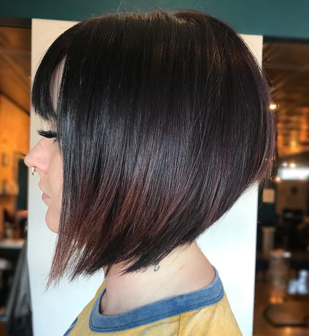 45 Short Hairstyles For Fine Hair To Rock In 2020 For 2018 Short Black Bob Hairstyles With Bangs (View 17 of 20)
