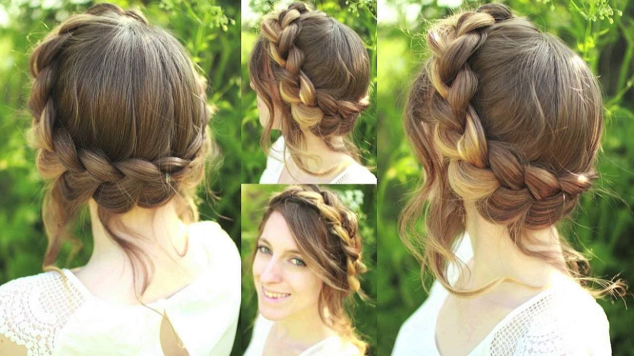 Current Angular Crown Braid Hairstyles In How To Do A Crown Braid (View 8 of 20)