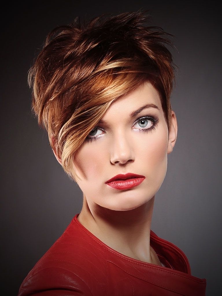 Famous Dark Pixie Haircuts With Blonde Highlights Regarding 2019 Short Hairstyles Light Brown Hair Red And Blonde (View 9 of 20)