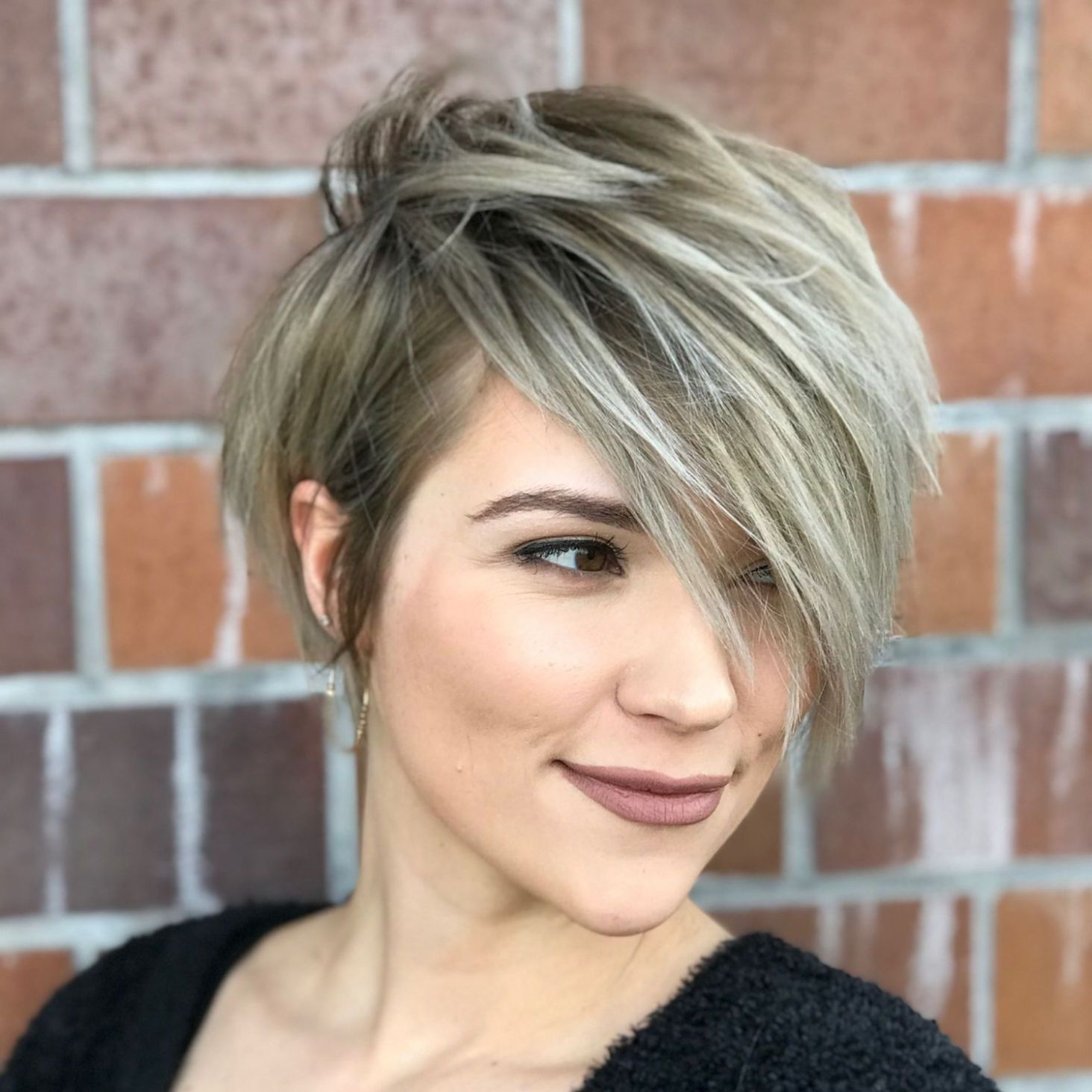 Famous Silver Pixie Haircuts With Side Swept Bangs Inside Pin On Hair And Nails (View 12 of 20)