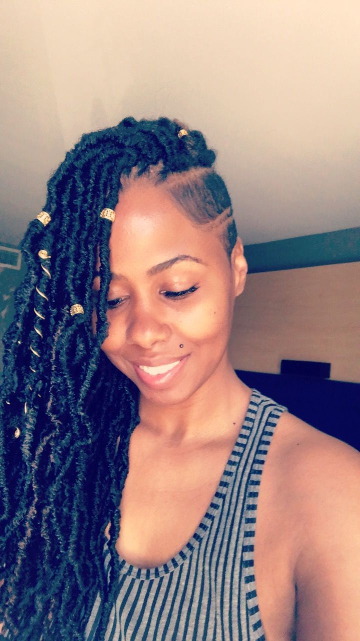 Faux Locs Crochet Braids With Shaved Sides (View 8 of 21)