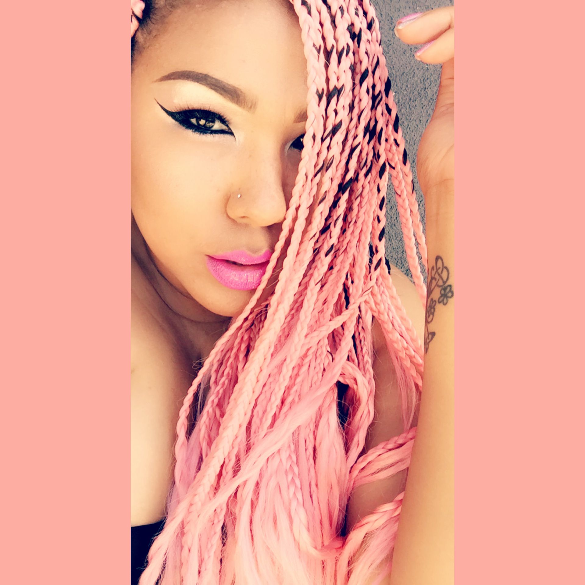 Hair Styles, Box Braids, Braids Within Famous Baby Pink Braids Hairstyles (View 1 of 20)
