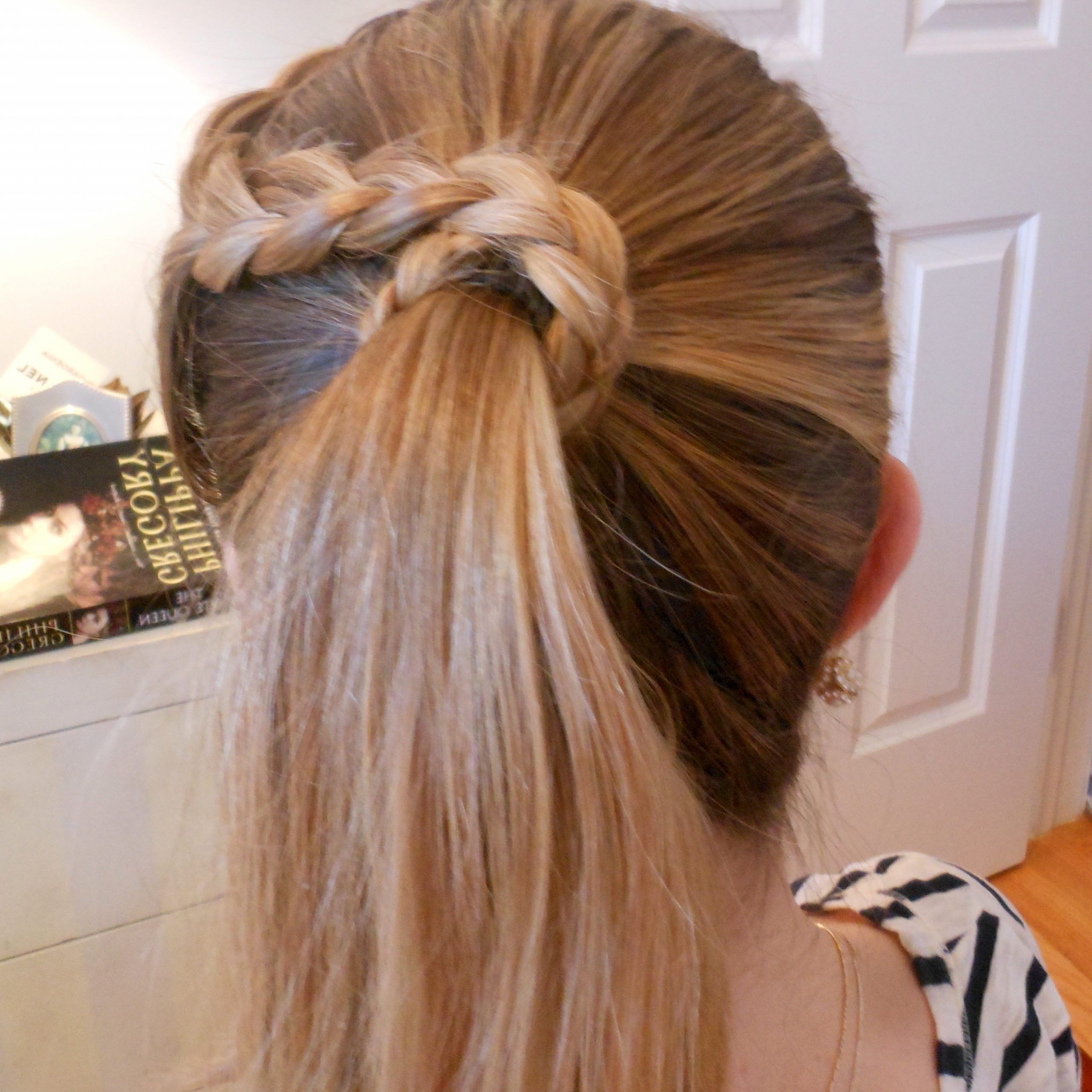 Hairstyle From Three Angles: Crown Braid Ponytail With Regard To Popular Angular Crown Braid Hairstyles (View 12 of 20)