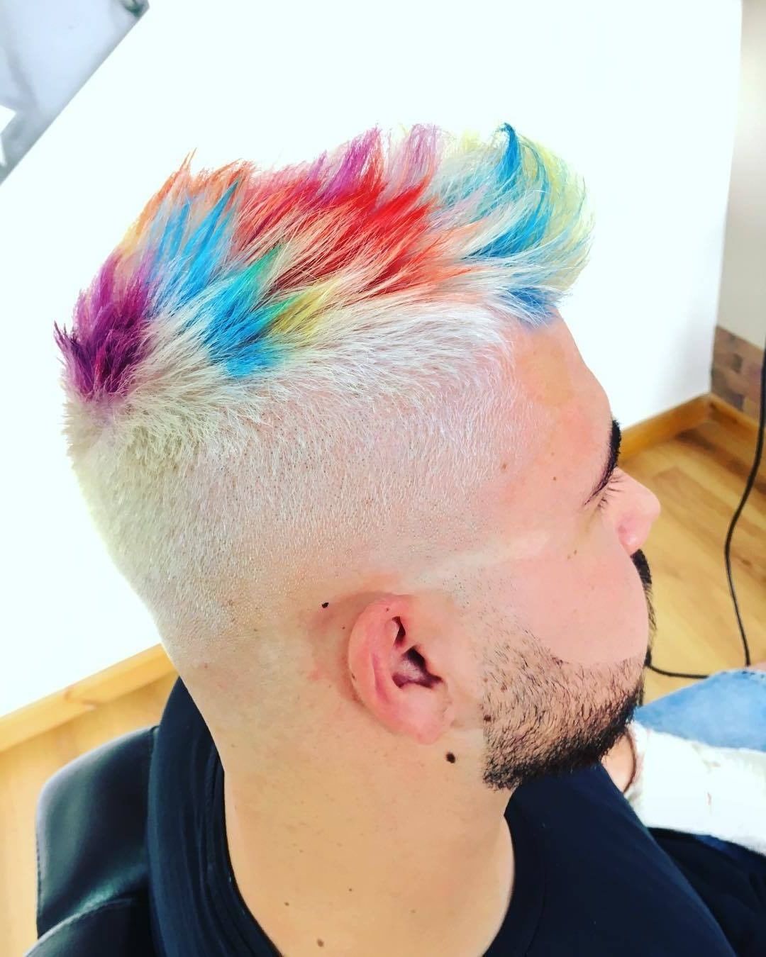 Men's Hair, Haircuts, Fade Haircuts, Short, Medium, Long Regarding 2018 Faux Hawk Fade Haircuts With Purple Highlights (View 17 of 20)