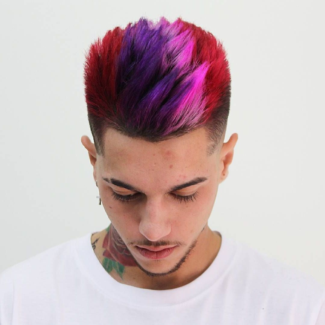 Men's Hair, Haircuts, Fade Haircuts, Short, Medium, Long Throughout Most Recently Released Faux Hawk Fade Haircuts With Purple Highlights (View 6 of 20)