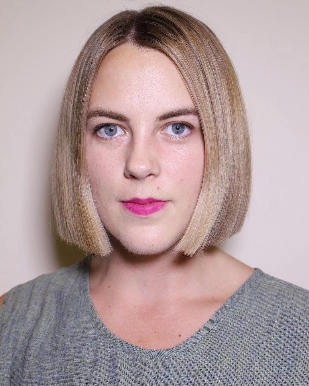 Most Up To Date Sleek Blunt Bob Hairstyles In This Sleek Blunt Bob With Blonde Color And Subtle Highlights (View 2 of 20)