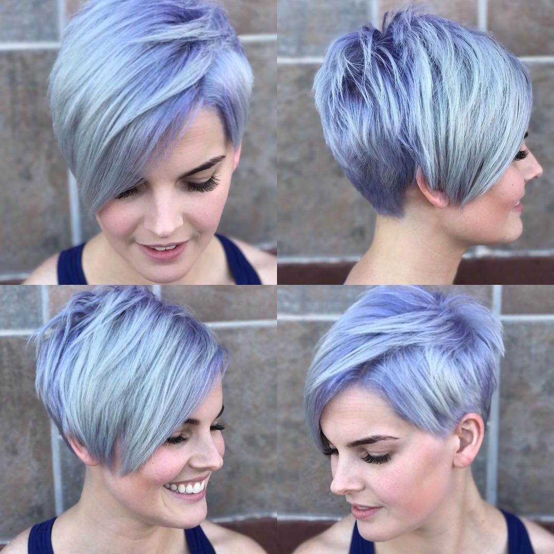 Recent Silver Pixie Haircuts With Side Swept Bangs With Regard To Pin On Pixies & Short Hair Cuts (View 5 of 20)