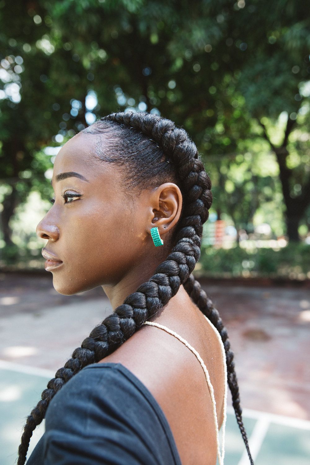 The Beaded Mini Hoop — Haiti Design Co Inside Favorite Hoop Embellished Braids Hairstyles (View 19 of 20)