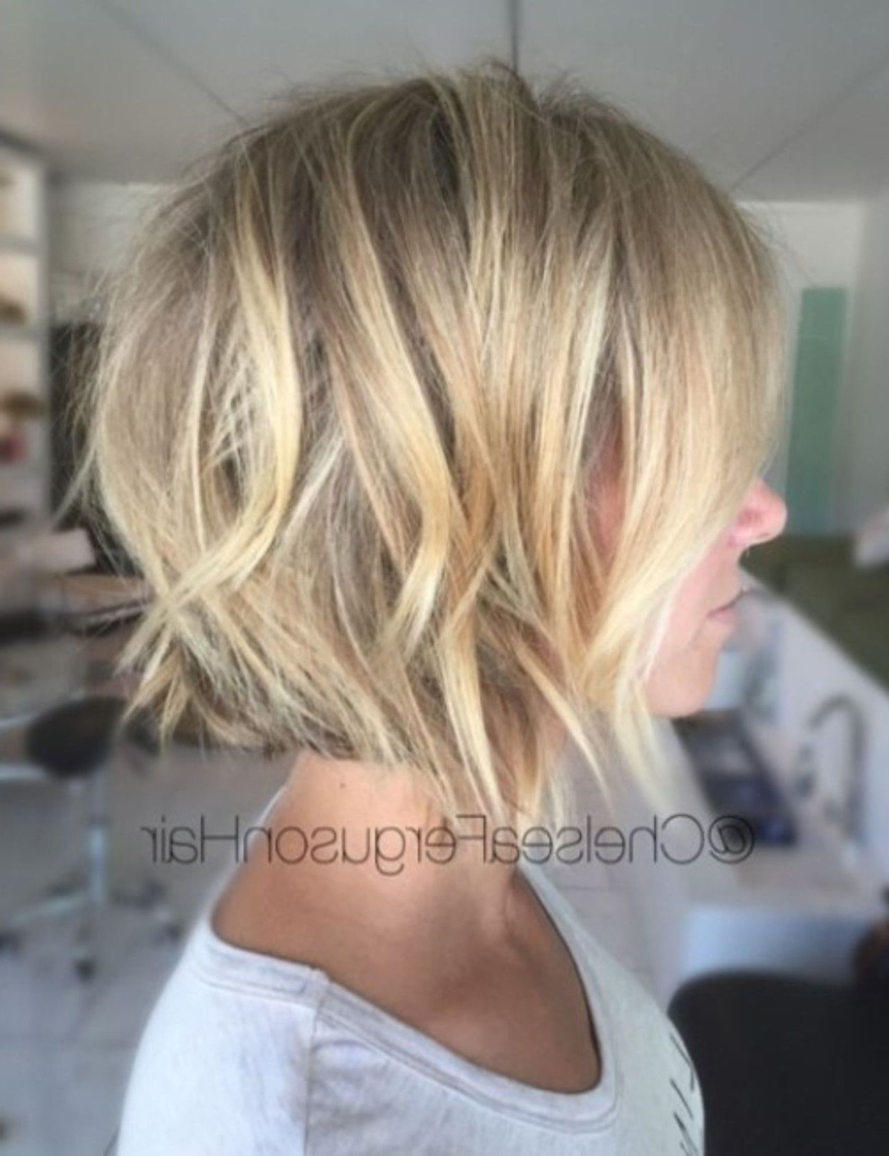 Trendy Texturized Tousled Bob  Hairstyles Throughout Pin On Hairstyles/cuts (View 1 of 20)