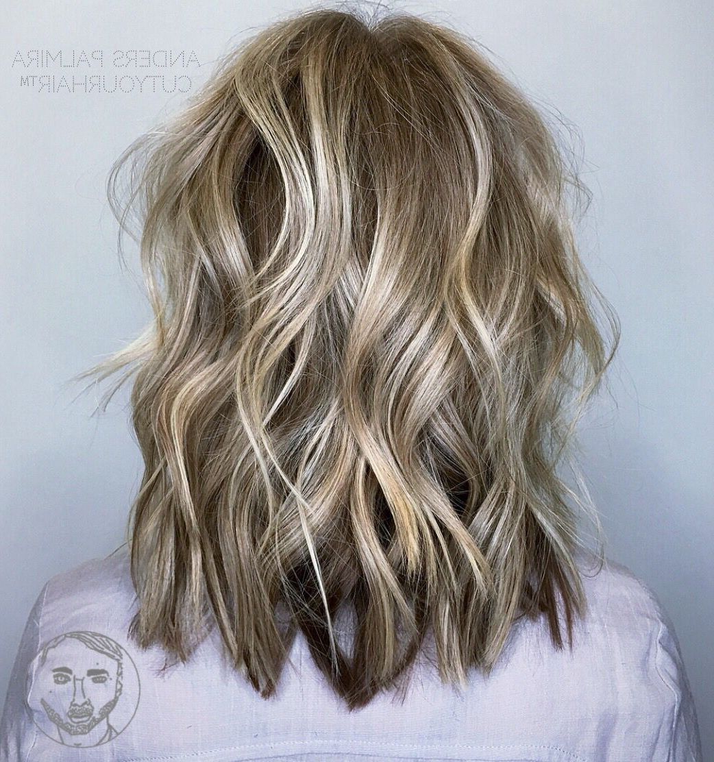 Widely Used Mid Length Beach Waves Hairstyles Throughout Aveda Wavy Long Blonde Bob Short Hair Beach Wave Medium (View 15 of 20)