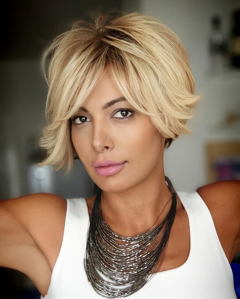 16 Hottest Long Pixie Cuts Trending For 2020 For Favorite Asymmetrical Parting Feathered Fringe Hairstyles (View 20 of 20)