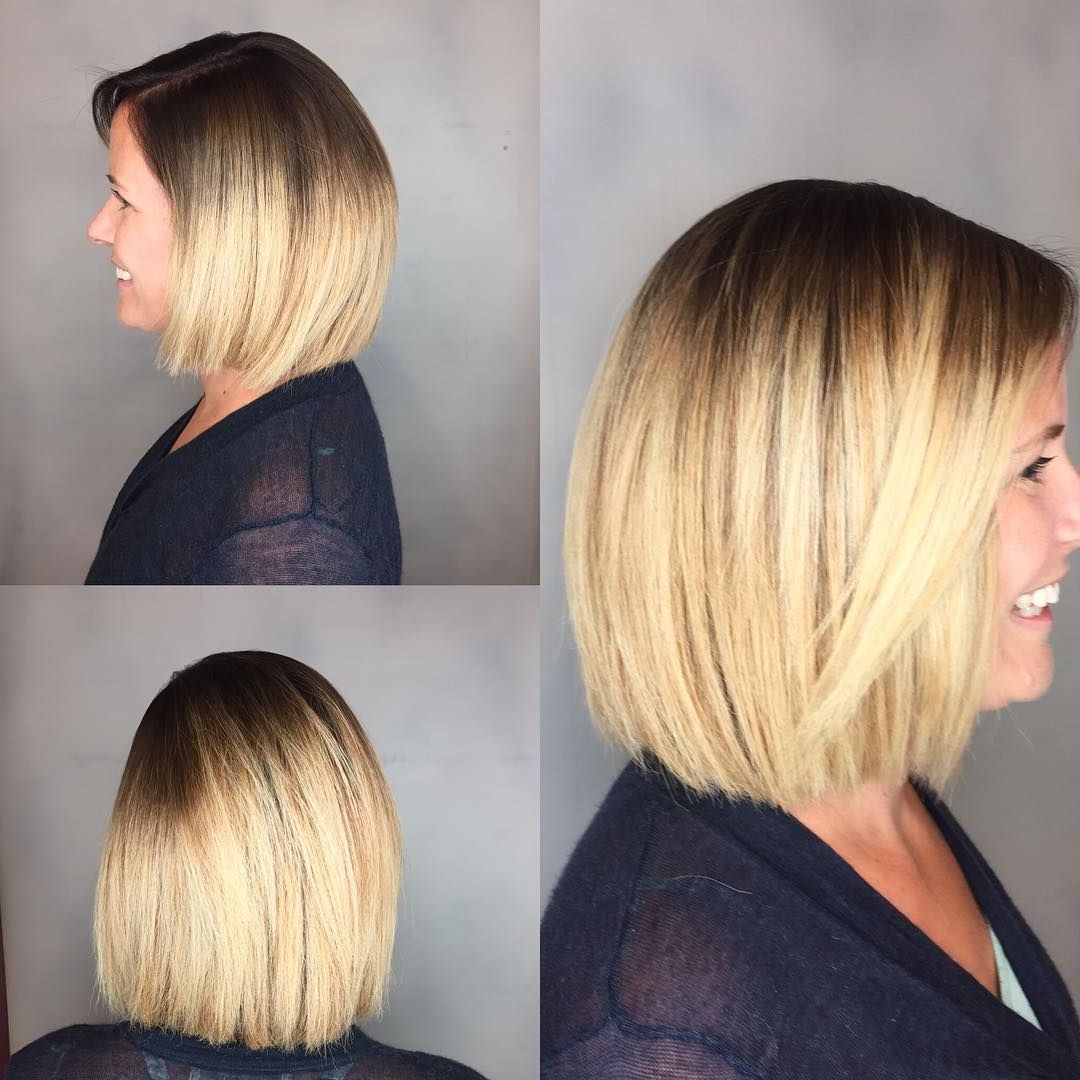 50 Amazing Blunt Bob Hairstyles You'd Love To Try In 2021 Regarding 2018 Elongated Feathered Bangs Hairstyles With Edgy Mob (View 11 of 20)