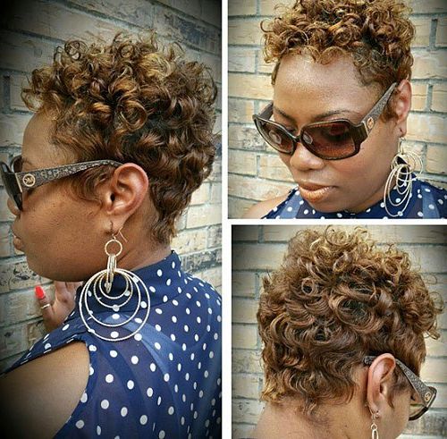 20 Trendy African American Pixie Cuts – Pixie Cuts For Inside Widely Used Tight Chocolate Curls Hairstyles With Caramel Touches (View 5 of 20)