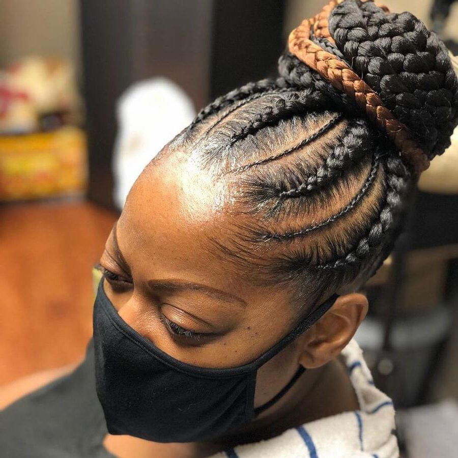 Current Reverse Braided Buns Hairstyles With Regard To 10 Cool Braided Bun Styles For Black Hair From Instagram (View 7 of 20)