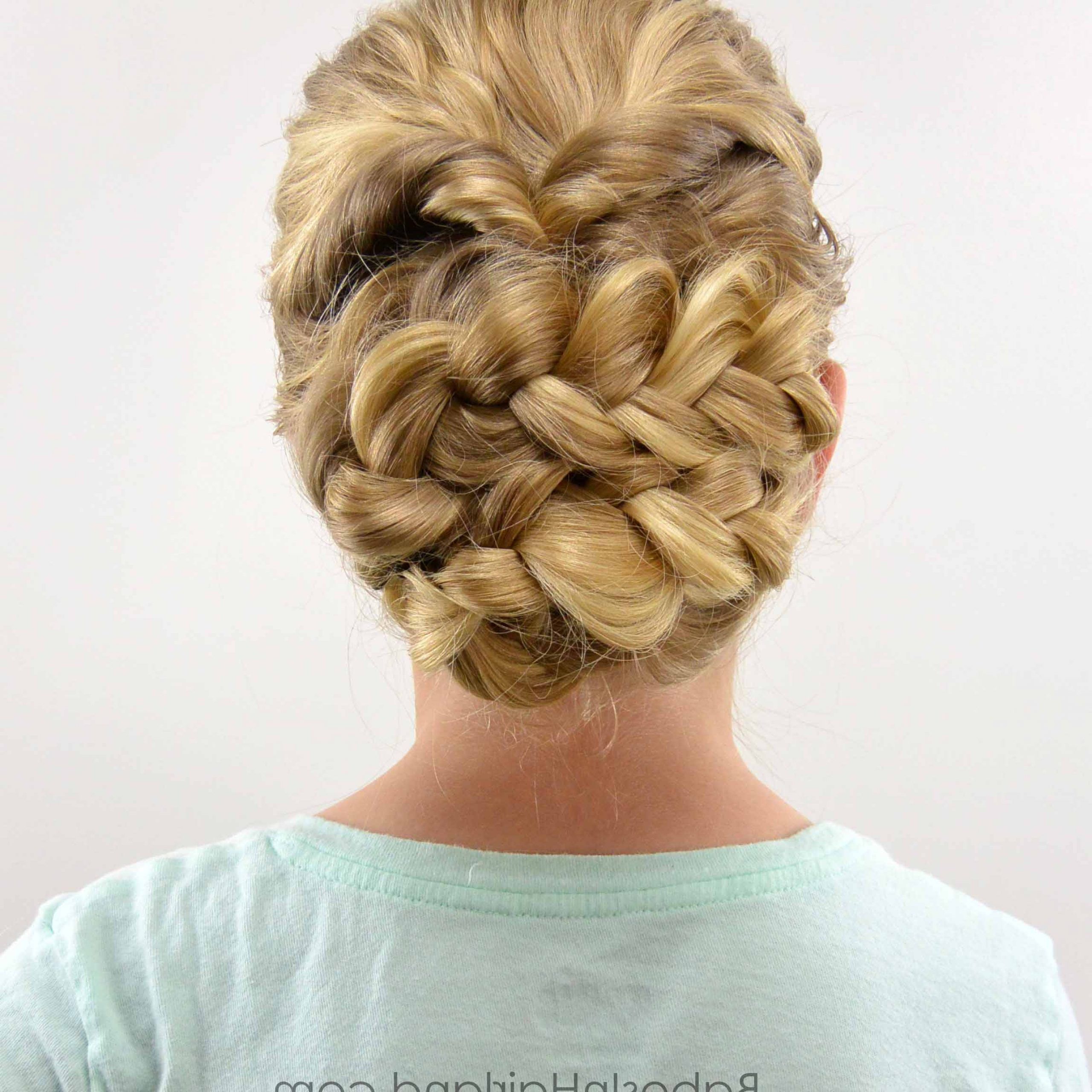 Easy Romantic Braided Updo – Babes In Hairland With Trendy Folded Braided Updo Hairstyles (View 20 of 20)