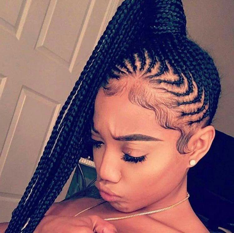 Fashionable Chic Black Braided High Ponytail Hairstyles With 35 Stunning Feed In Braids Hairstyles To Try This Year! (View 14 of 20)