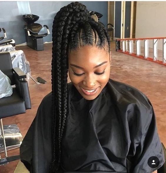 Favorite Chic Black Braided High Ponytail Hairstyles Throughout 31 Ghana Braids Styles For Trendy Protective Looks – Part  (View 20 of 20)