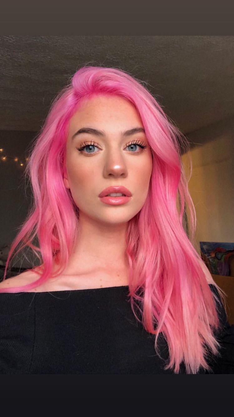 Hair Color Pink, Hair With Popular Hot Pink Highlights On Gray Curls Hairstyles (Gallery 4 of 20)