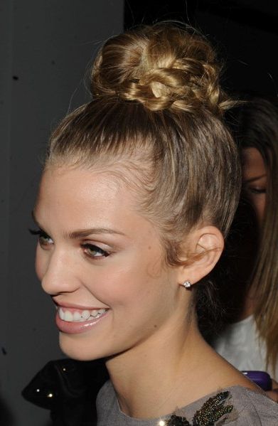 Most Current Knotted Braided Updo Hairstyles With Regard To Get The Summer Look With This Top Knot Braided Updo (View 17 of 20)