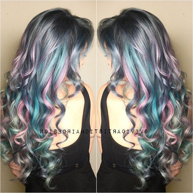 Pin On Candy Colors Regarding Favorite Hot Pink Highlights On Gray Curls Hairstyles (View 20 of 20)