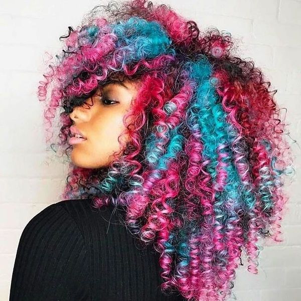 Purple Hairstyles, Best Light Blue Hair Color Ides With Regard To Most Up To Date Hot Pink Highlights On Gray Curls Hairstyles (View 9 of 20)