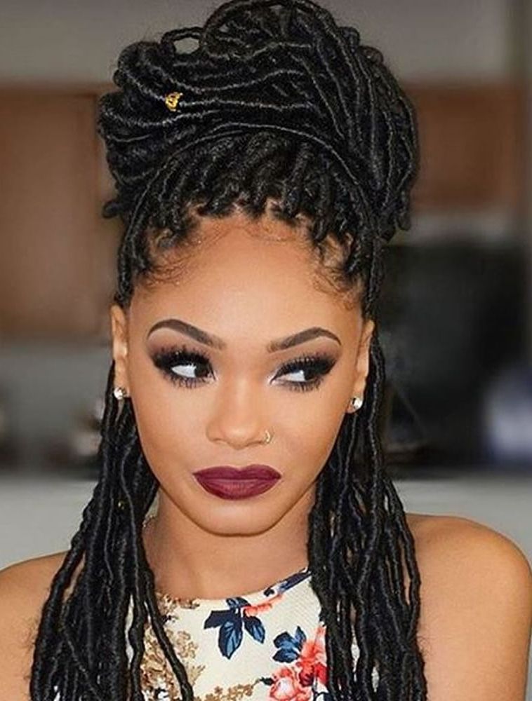Trendy Box Braids Hairstyles For Black Women – Page 3 In Favorite Chic Black Braided High Ponytail Hairstyles (View 7 of 20)