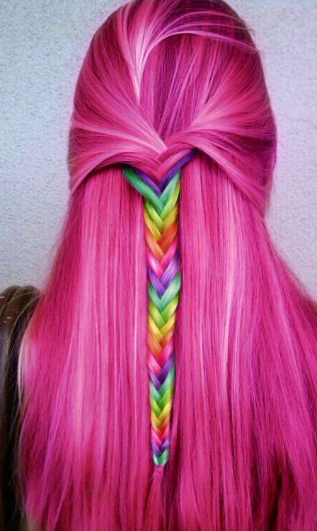 Trendy Pastel Rainbow Colored Curls Hairstyles Regarding 30 Rainbow Colored Hairstyles To Try – Pretty Designs (View 1 of 20)