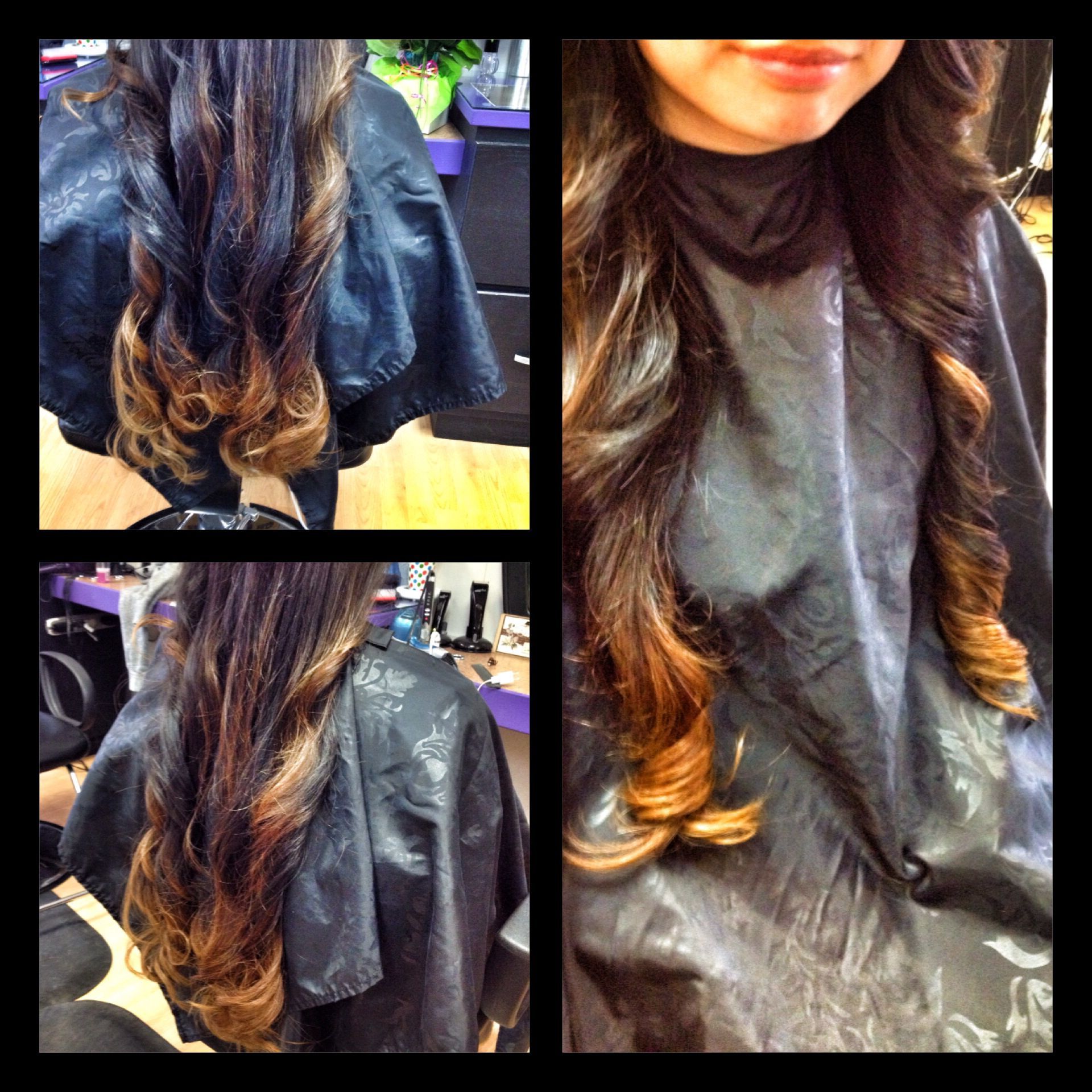 Warm Balayage Ombré On Very Long Dark Brown Hair (View 20 of 20)
