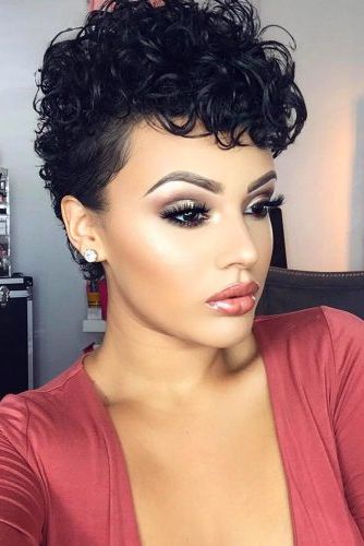 23 Cute And Flattering Curly Pixie Cut Ideas Pertaining To Favorite Curly Pixie Hairstyles With Segmented Undercut (View 17 of 20)