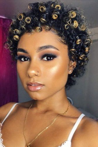 23 Cute And Flattering Curly Pixie Cut Ideas Regarding Most Up To Date Curly Pixie Hairstyles With Segmented Undercut (View 20 of 20)