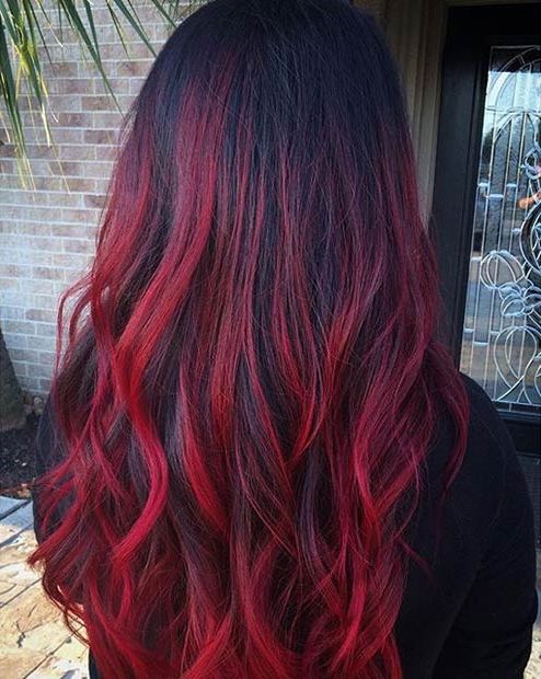 31 Best Red Ombre Hair Color Ideas | Page 3 Of 3 | Stayglam Pertaining To Dimensional Dark Roots To Red Ends Balayage Hairstyles (View 13 of 20)