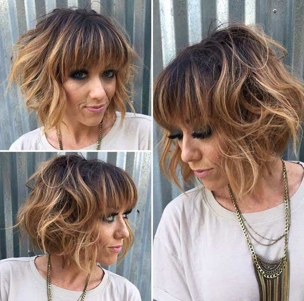 31 Cool Balayage Ideas For Short Hair | Stayglam | Short With Blonde Balayage On Short Dark Hairstyles (View 19 of 20)