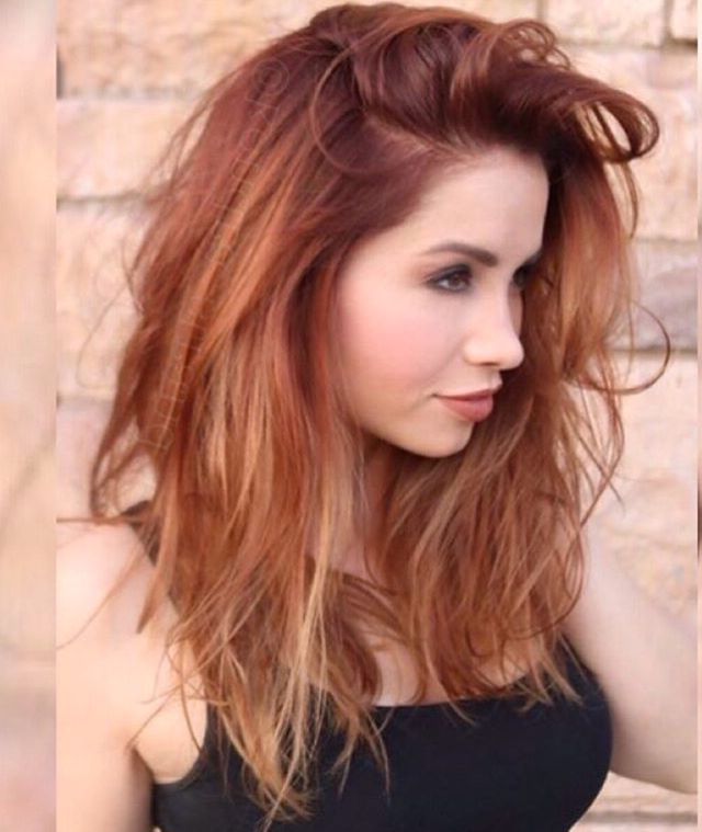 Beautiful Rooted Natural Red Hair Red Hair With Balayage For Natural Brown Hairstyles With Barely There Red Highlights (View 17 of 20)