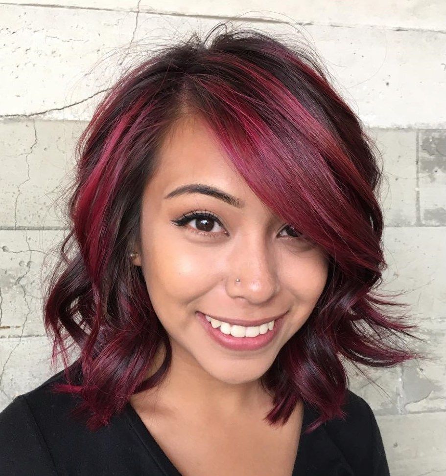 Brown Hair With Pink Balayage | Burgundy Hair, Maroon Hair Pertaining To Burgundy Balayage On Dark Hairstyles (View 20 of 20)