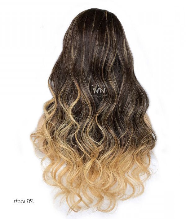 Cici Ombre Balayage Wig Beach Waves – Online Human Hair In Beachy Waves Hairstyles With Balayage Ombre (View 20 of 20)