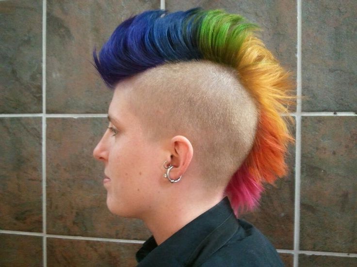 Fashionable Coral Mohawk Hairstyles With Undercut Design Within Pin On Rainbow Hair (View 1 of 20)