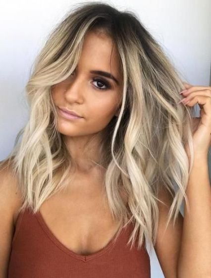 Hair Dark Roots Blonde Ends Balayage 62 Ideas #hair # Intended For Dimensional Dark Roots To Red Ends Balayage Hairstyles (View 15 of 20)