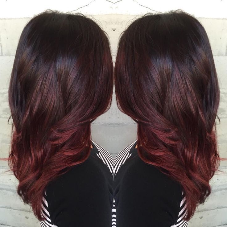 Pin On Colorful Hair With Regard To Burgundy Balayage On Dark Hairstyles (Gallery 19 of 20)