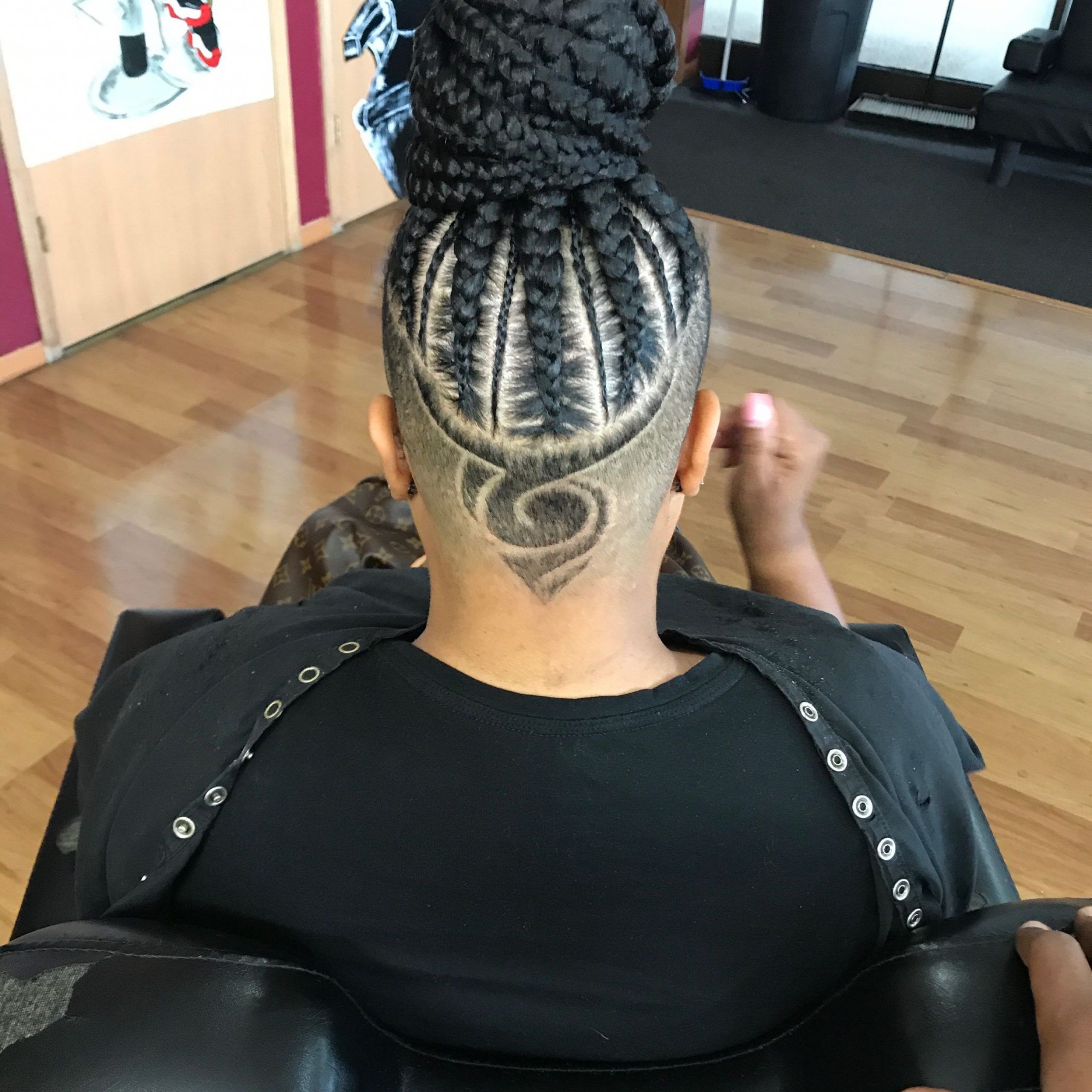 Protective Hairstyles Undercut Designs Goddess Braids Inside Well Liked Two Tone Undercuts For Natural Hair (View 16 of 20)